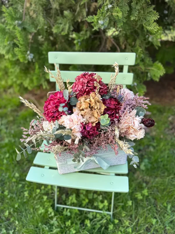 Cesto Romantico flor seca y preservada