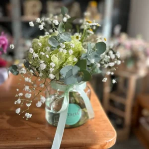 Jarrón de cristal Hortensia