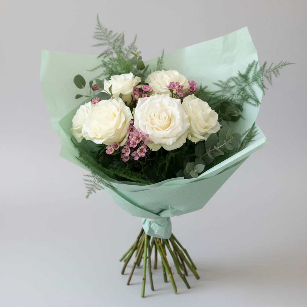 Ramo de rosas blancas
